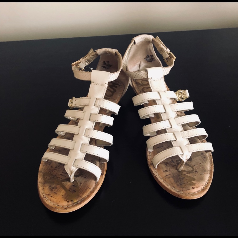 Sam Edelman light cream leather sandals